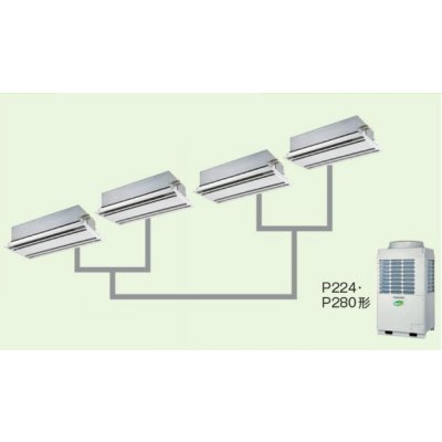 画像1: 福岡・佐賀・長崎・大分・熊本・宮崎・鹿児島・沖縄・業務用エアコン　東芝　2方向吹出し　同時ダブルツイン　ワイヤードリモコン　省工ネneo　AWSF22455M　P224（8馬力）　スーパーパワーエコキュープ　三相200V