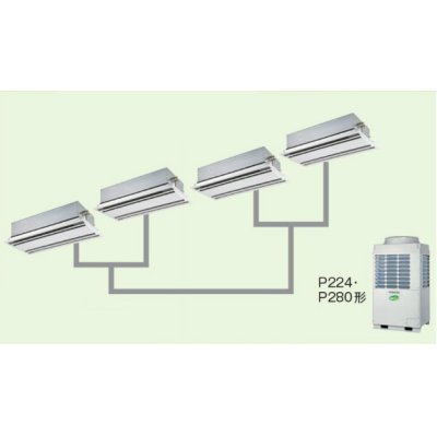 画像1: 福岡・佐賀・長崎・大分・熊本・宮崎・鹿児島・沖縄・業務用エアコン　東芝　2方向吹出し　同時ダブルツイン　ワイヤードリモコン　省工ネneo　AWEF22455M　P224（8馬力）　スマートエコR　三相200V