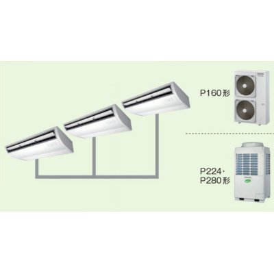 画像1: 福岡・佐賀・長崎・大分・熊本・宮崎・鹿児島・沖縄・業務用エアコン　東芝　天井吊形　同時トリプル　ワイヤードリモコン　省工ネneo　ACEC16076M2　P160（6馬力）　スマートエコR　三相200V　