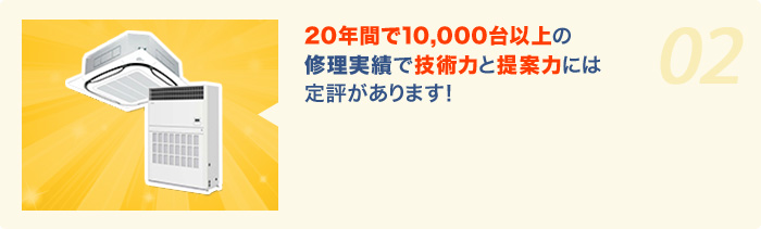 10,000台以上の修理実績！　技術と提案力には定評があります！